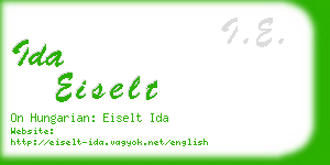 ida eiselt business card